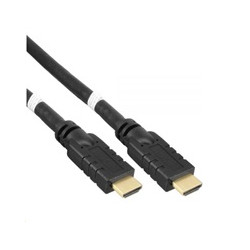 PREMIUMCORD Kabel HDMI High Speed with Ether.4K@60Hz, se zesilovačem,30m, 3x stínění, M M, zlacené konektory