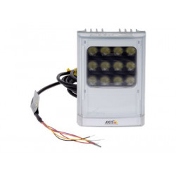 AXIS T90D25 AC DC W-LED Illuminator - Infračervený iluminátor - montáž na strop, montáž na sloupek, montáž na stěnu - interiér, venkovní použití - bílá, stříbrná - pro AXIS P1455-LE, P1455-LE-3 License Plate Verifier Kit, V5938 50 Hz