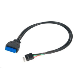 AKASA adaptér MB USB 3.0 na USB 2.0, 30cm, černý