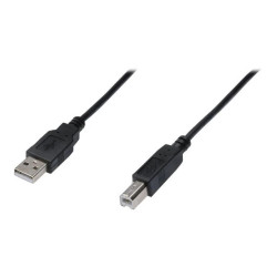 Digitus Připojovací kabel USB 2.0, typ A - B M M, 1,8 m, černý
