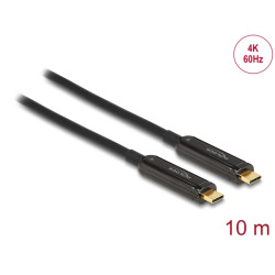 Delock - USB kabel - USB-C (M) do USB-C (M) - USB 3.2 Gen 1 DisplayPort 1.2 - 10 m - Active Optical Cable (AOC), podpora 4K60 Hz (3840 x 2160) - černá