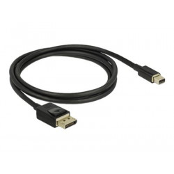 Delock - Kabel DisplayPort - DisplayPort s piny (male) do Mini DisplayPort s piny (male) - 1 m - černá - podpora 8K