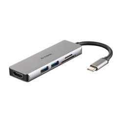 D-Link 5-in-1 USB-C Hub with HDMI and SD microSD Card Reader