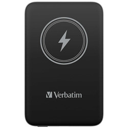 Verbatim, power banka s bezdrátovým nabíjením, 5V, nabíjení telefonu, 32245, 10 000mAh, přísavky pro přilnutí k telefonu, černá