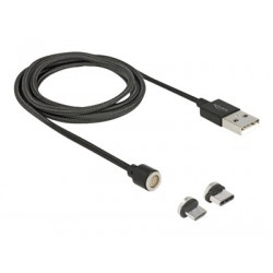 Delock - Sada kabelů USB-C - USB 2.0 - 2.4 A - 1.1 m - černá