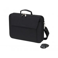 DICOTA Multi Wireless Mouse Kit - Brašna na notebook - 15.6" - černá - s bezdrátová optická myš
