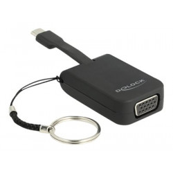 Delock - Externí video adaptér - RTD2169U - USB-C - VGA - černá