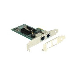 Delock PCI Express Card  2 x Gigabit LAN - Síťový adaptér - PCIe 2.0 nízký profil - Gigabit Ethernet x 2