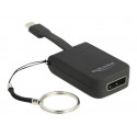 Delock - Video adaptér - USB-C (M) do DisplayPort (M) - DisplayPort 1.2 - 3 cm - podporuje 4K - černá