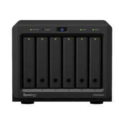 Synology Disk Station DS620slim - Server NAS - 6 zásuvky - SATA 6Gb s - RAID RAID 0, 1, 5, 6, 10, JBOD - RAM 2 GB - Gigabit Ethernet - iSCSI podpora