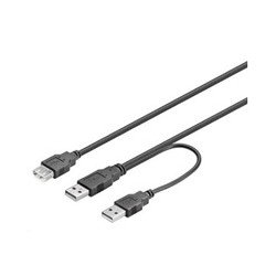 PREMIUMCORD Kabel USB 2.0 napájecí Y kabel A M + A M -- A F 0.4m + 0.5m