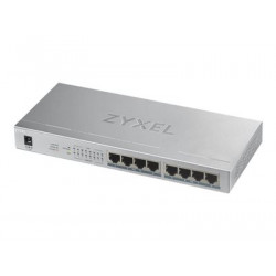 Zyxel GS1008HP - Přepínač - 8 x 10 100 1000 (PoE+) - desktop, pro připevnění na zeď - PoE+ (60 W)