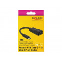 Delock Adapter USB Type-C male  VGA female - Nástroj pro převod videa - Chrontel CH7212 - USB-C - VGA - černá - maloobchod