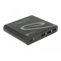 Delock USB Charger - Síťový adaptér - AC 100-240 V - 87 Watt - výstupní konektory: 4 - černá