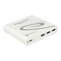 Delock USB Charger - Síťový adaptér - AC 100-240 V - 87 Watt - výstupní konektory: 4 - bílá