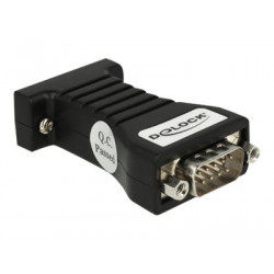 Delock Isolator 1 x Serial RS-232 DB9 female to 1 x Serial RS-232 DB9 male 3 kV - Surge isolator - černá