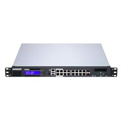 QNAP 1G switch QGD-1600-8G: 16x 1G port RJ-45 PoE (14x RJ-45 a 2x kombinované SFP+ RJ-45) 