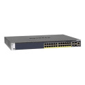 NETGEAR M4300-28G-PoE+ - Přepínač - L3 - řízený - 2 x 10 100 1000 10000 + 2 x 10 Gigabit SFP+ + 24 x 10 100 1000 (PoE+) - proudění vzduchu zpředu dozadu - Lze montovat do rozvaděče - PoE+ (720 W)