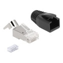 Delock - Síťový konektor - RJ-45 (M) - S FTP - CAT 6a 7 (balení 25)