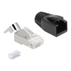 Delock - Síťový konektor - RJ-45 (M) - S FTP - CAT 6a 7 (balení 25)