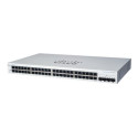 Cisco Business 220 Series CBS220-48FP-4X - Přepínač - inteligentní - 48 x 10 100 1000 (PoE+) + 4 x 10 Gigabit SFP+ (uplink) - Lze montovat do rozvaděče - PoE+ (740 W)
