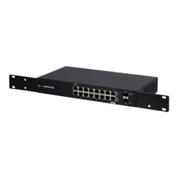 Ubiquiti EdgeSwitch 18X - Přepínač - řízený - 16 x 10 100 1000 + 2 x gigabitů SFP - Lze montovat do rozvaděče, pro připevnění na zeď - PoE Passthrough - napájení DC