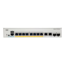 Cisco Catalyst 1000-8P-E-2G-L - Přepínač - řízený - 4 x 10 100 1000 (PoE+) + 4 x 10 100 1000 + 2 x combo Gigabit SFP (uplink) - Lze montovat do rozvaděče - PoE+ (67 W)