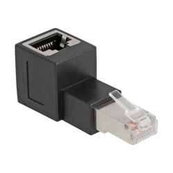 Delock - Sítový adaptér - RJ-45 (F) pravoúhlý do RJ-45 (M) - CAT 6a