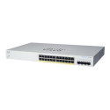 Cisco Business 220 Series CBS220-24FP-4X - Přepínač - inteligentní - 24 x 10 100 1000 (PoE+) + 4 x 10 Gigabit SFP+ (uplink) - Lze montovat do rozvaděče - PoE+ (382 W)