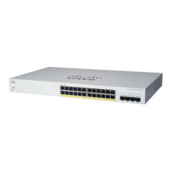 Cisco Business 220 Series CBS220-24FP-4X - Přepínač - inteligentní - 24 x 10 100 1000 (PoE+) + 4 x 10 Gigabit SFP+ (uplink) - Lze montovat do rozvaděče - PoE+ (382 W)