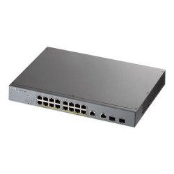 Zyxel GS1350-18HP - Přepínač - inteligentní - 16 x 10 100 1000 (PoE+) + 2 x kombinovaný Gigabit Ethernet Gigabit SFP - desktop - PoE+ (250 W)