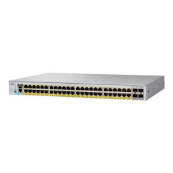 Cisco Catalyst 2960L-SM-48TQ - Přepínač - L3 - inteligentní - 48 x 10 100 1000 (PoE+) + 4 x 10 Gigabit SFP+ - Lze montovat do rozvaděče - PoE+ (370 W)
