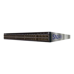 NVIDIA Spectrum SN2410 - Přepínač - L3 - řízený - 48 x 10 Gigabit SFP28 + 8 x 100 Gigabit QSFP28 - proudění vzduchu zezadu dopředu - Lze montovat do rozvaděče