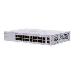 Cisco Business 110 Series 110-24T - Přepínač - neřízený - 24 x 10 100 1000 + 2 x kombinace Gigabit SFP - desktop, Lze montovat do rozvaděče, pro připevnění na zeď