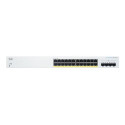 Cisco Business 220 Series CBS220-24P-4X - Přepínač - inteligentní - 24 x 10 100 1000 (PoE+) + 4 x 10 Gigabit SFP+ (uplink) - Lze montovat do rozvaděče - PoE+ (195 W)