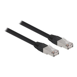 Delock - Patch kabel - RJ-45 (M) do RJ-45 (M) - 10 m - 7 mm - S FTP - CAT 6a - neobsahuje halogen, lisovaný, venkovní - černá