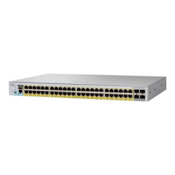 Cisco Catalyst 2960L-SM-48PS - Přepínač - L3 - inteligentní - 48 x 10 100 1000 (PoE+) + 4 x 1 Gigabit Ethernet SFP+ - Lze montovat do rozvaděče - PoE+ (370 W)