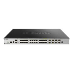 D-Link DGS 3630-28TC - Přepínač - L3 - řízený - 20 x 10 100 1000 + 4 x kombinace Gigabit SFP + 4 x 10 Gigabit SFP+ - Lze montovat do rozvaděče