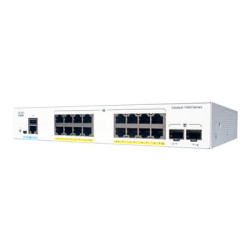 Cisco Catalyst 1000-16P-2G-L - Přepínač - řízený - 16 x 10 100 1000 (PoE+) + 2 x Gigabit SFP (uplink) - Lze montovat do rozvaděče - PoE+ (120 W)