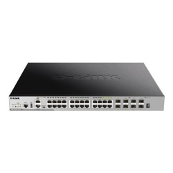D-Link DGS 3630-28PC - Přepínač - L3 - řízený - 20 x 10 100 1000 (PoE+) + 4 x kombinace Gigabit SFP + 4 x 10 Gigabit SFP+ - Lze montovat do rozvaděče - PoE+ (370 W)