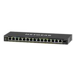 NETGEAR Plus GS316EPP - Přepínač - řízený - 15 x 10 100 1000 (PoE+) + 1 x SFP - desktop, pro připevnění na zeď - PoE+ (231 W)