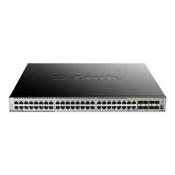 D-Link DGS 3630-52PC - Přepínač - L3 - řízený - 44 x 10 100 1000 (PoE+) + 4 x kombinace Gigabit SFP + 4 x 10 Gigabit SFP+ - Lze montovat do rozvaděče - PoE+ (370 W)