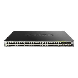 D-Link DGS 3630-52TC - Přepínač - L3 - řízený - 44 x 10 100 1000 + 4 x kombinace Gigabit SFP + 4 x 10 Gigabit SFP+ - Lze montovat do rozvaděče