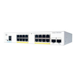 Cisco Catalyst 1000-16FP-2G-L - Přepínač - řízený - 16 x 10 100 1000 (PoE+) + 2 x Gigabit SFP (uplink) - Lze montovat do rozvaděče - PoE+ (240 W)