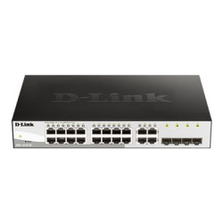 D-Link Web Smart DGS-1210-20 - Přepínač - 16 x 10 100 1000 + 4 x gigabitů SFP - desktop, Lze montovat do rozvaděče - AC 100 230 V