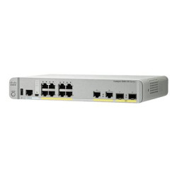 Cisco Catalyst 3560CX-8TC-S - Přepínač - řízený - 8 x 10 100 1000 + 2 x kombinace Gigabit SFP - desktop, Lze montovat do rozvaděče, lze montovat na konzolu DIN, pro připevnění na zeď