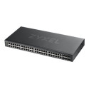 Zyxel GS1920-48v2 - Přepínač - inteligentní - 48 x 10 100 1000 + 4 x kombinace Gigabit SFP + 2 x gigabitů SFP - Lze montovat do rozvaděče