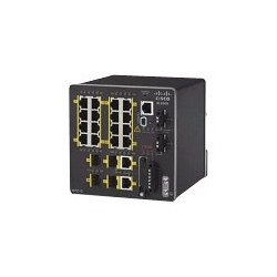 Cisco Industrial Ethernet 2000 Series - Přepínač - řízený - 16 x 10 100 + 2 x kombinace Gigabit SFP + 2 x Fast Ethernet SFP - lze montovat na konzolu DIN