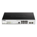 D-Link DGS 1210-10P ME - Přepínač - řízený - 8 x 10 100 1000 (PoE) + 2 x gigabitů SFP - Lze montovat do rozvaděče - PoE (78 W)