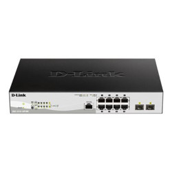 D-Link DGS 1210-10P ME - Přepínač - řízený - 8 x 10 100 1000 (PoE) + 2 x gigabitů SFP - Lze montovat do rozvaděče - PoE (78 W)